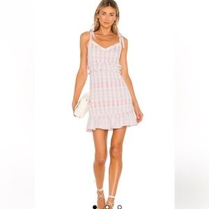 BCBGeneration Pink and Mint Striped Smocked Sundress NWT
